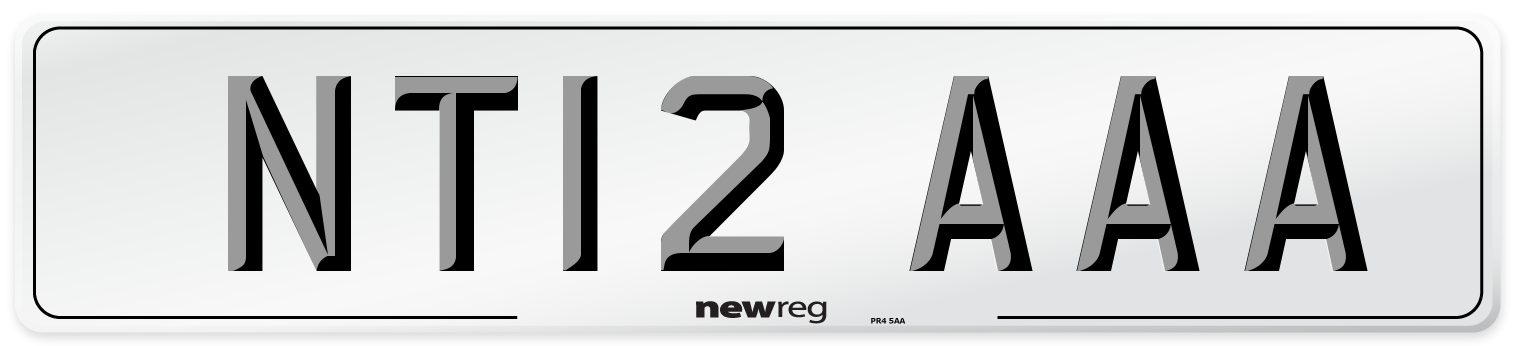 NT12 AAA Number Plate from New Reg